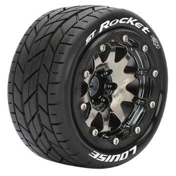 Louise RC ST-Rocket 1/10 Soft Beadlock 0 ET (12mm Hex) Wheels & Tyres (Pair)