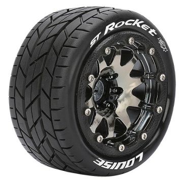 Louise RC ST-Rocket 1/10 Soft Beadlock 1/2 ET (12mm Hex) Wheels & Tyres (Pair)
