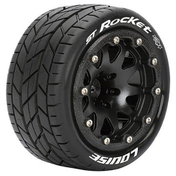 Louise RC ST-Rocket 1/10 Soft Beadlock 1/2 ET (12mm Hex) Wheels & Tyres (Pair)