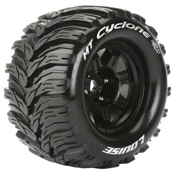 Louise RC MT-Cyclone 1/8 Sport 0 ET (17mm Hex) E-Revo Wheels & Tyres (Pair)