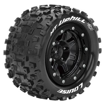 Louise RC MT-Uphill T-Maxx Soft 1/2 ET (17mm Hex) Black Wheels & Tyres (Pair)