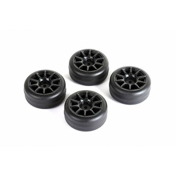 Louise RC Drift Tyres And Wheels 10 Spoke Black +1mm (4pcs)