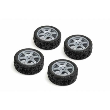 Louise RC 1/10 Rally Tyres 6 Spoke Wheel-Gray/Et-0mm(4pcs)
