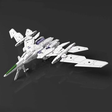 Bandai 30MM 1/144 Extended Armament Vehicle Air Fighter Version (White) 30 Minute Build Plastic Model Kit