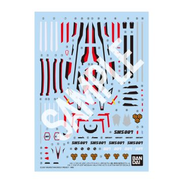 Bandai HG 1/100 VF-25F Messiah Valkyrie Alto Custom Water Decals Gunpla HG Plastic Model Kit