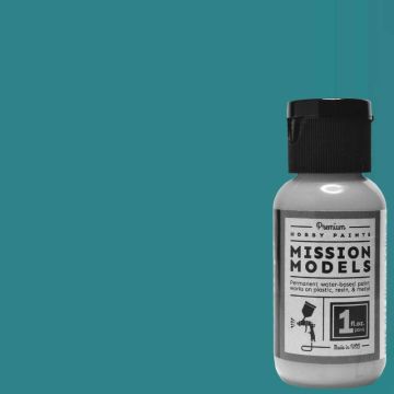 Mission Models Aotaki Blue Green Clear Coat ( Over Faded Alum ) (1oz) Acrylic Airbrush Paint