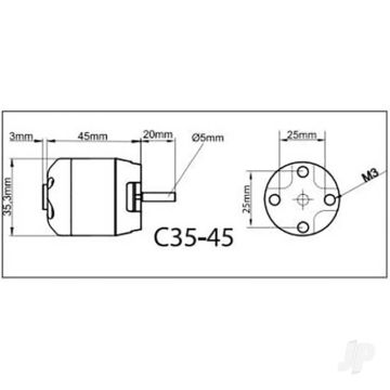 Multiplex ROXXY BL Outrunner C35-48-1150kV Brushless Electric Motor