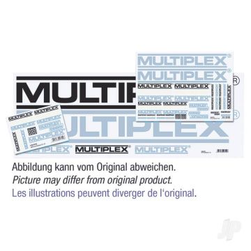 Multiplex Sticker Set MULTIPLEX-Logo Black/White/Silver 1
