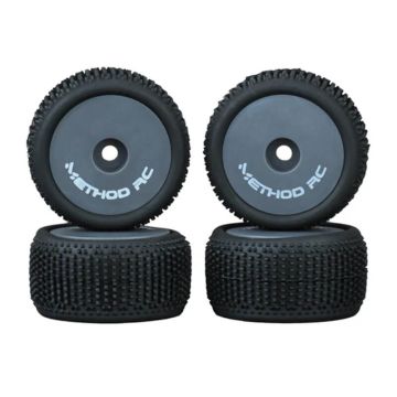 Method Nitragrip 1/24 Truck Tyres F/R On 7mm Hex Grey (4)