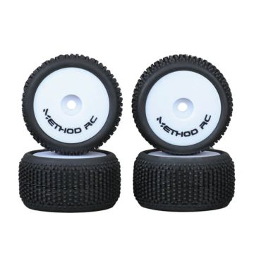 Method Nitragrip 1/24 Truck Tyres F/R On 7mm Hex White (4)