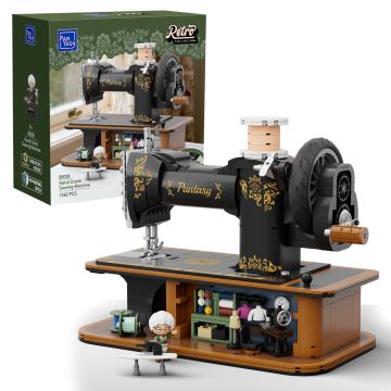Pantasy Antique Hand Crank Sewing Machine - 1360 pcs Brick Build Model Kit
