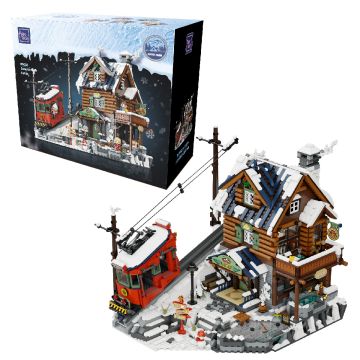 Pantasy Mountain Summit Ski Cabin - 3135 pcs Brick Build Model Kit