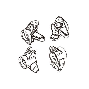 PD Racing Fr.Steering Knuckle_L/R 1PCS Rr.Steering Knuckle_L/R 1PCS