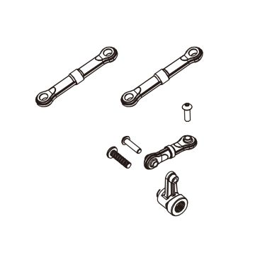PD Racing Rear Upper Arms (L/R) & Servo Saver Unit
