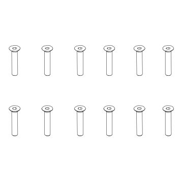 PD Racing Flat Head Hex ScrewHM3*16 12PCS