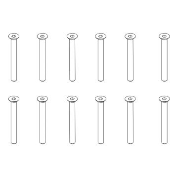 PD Racing Flat Head Hex ScrewHM3*30 6PCS