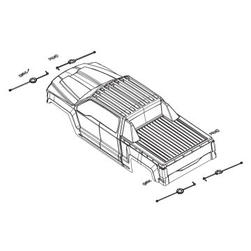 PD Racing Black Colour Truck Body with Sticker Sheet for PD860T / PD860R