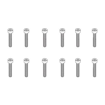 PD Racing Hex Screw HM2.5*10 12PCS