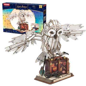 Puremind Harry Potter Mechanical Hedwig Statue Wooden Model Kit