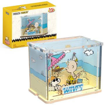Puremind Peanuts™ Snoopy & Charlie Brown Chilling at the Beach Wooden Model Kit