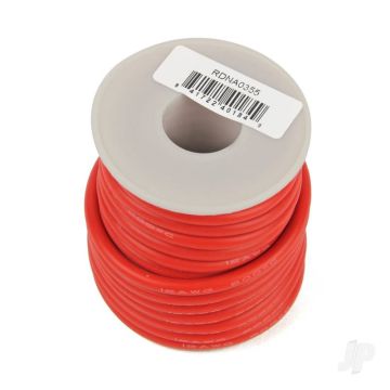Radient Silicone Wire, 12ga, 1062 Strand, 25ft Red 