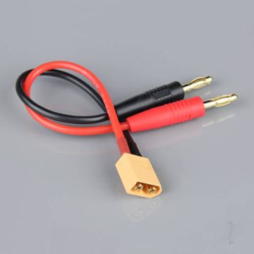 Radient Charge Lead, 4mm Bullet to XT60 Male, 14AWG, 150mm (ESC End) 