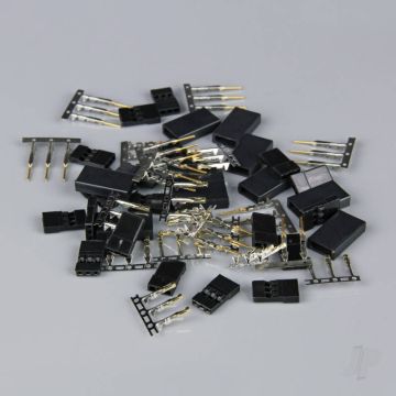 Radient Hitec / JR Connectors Pairs with Gold Pins (10 pcs) 
