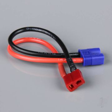 Radient Battery Adapter, Deans (HCT) Female to EC3 Male, 14AWG, 100mm 