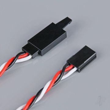 Radient Futaba Twisted HD Extension Lead with Clip 800mm 