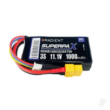 Radient LiPo Battery 3S 1000mAh 11.1V 30C w/ XT60