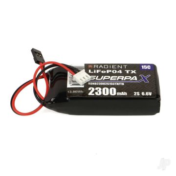 Radient LiFe 2S 6.6V 2300mAh 15C Futaba / Hitec Transmitter Battery
