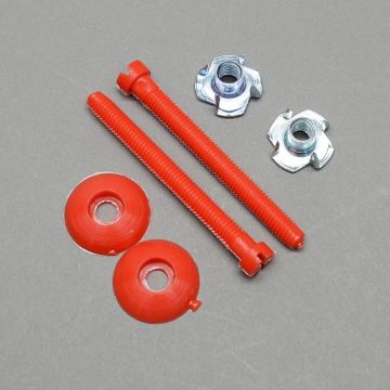 SLEC SL95 Nylon Wing Bolts M6 x 65mm + Washers + T-Nuts (2pcs) for RC Model Planes