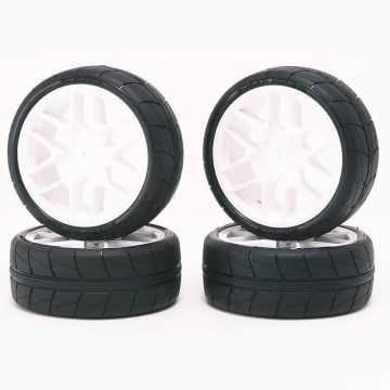 Sweep Hankook Tread 32deg 24mm D-Compound Glued Tyres 12spoke