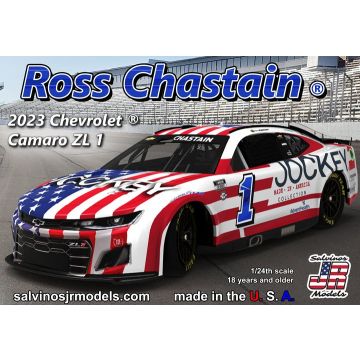 1:24 NASCAR Plastic Car Kit - Ross Chastain - 2023 Chevy Camaro - Jockey