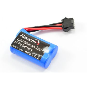 Volantex Vector 28/30/Tumbler/Claymore 7.4V 360mAh 2S 15C LiIon Battery - New Plug