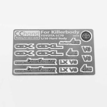 RC4WD Metal Emblems For Toyota Killerbody LC70