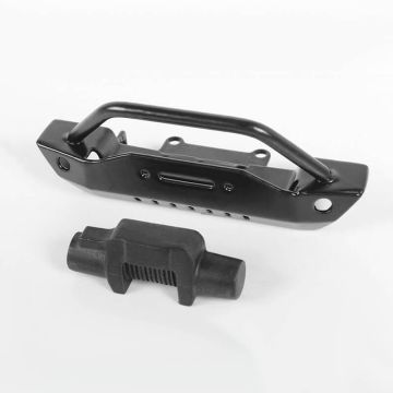RC4WD Steel Stinger Front Bumper W/Plastic Winch For Gelande II W/Black Rock Body (Black)