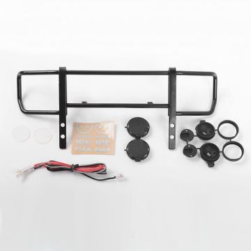 RC4WD Command Front Bumper W/Black Lights & Light Kit Set For Traxxas Mercedes-Benz G63 AMG 6x6