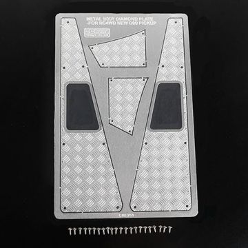 RC4WD Steel Front Side Hood Diamond Plates For RC4WD Gelande II 2015 Land Rover Defender D90 (Pick-U