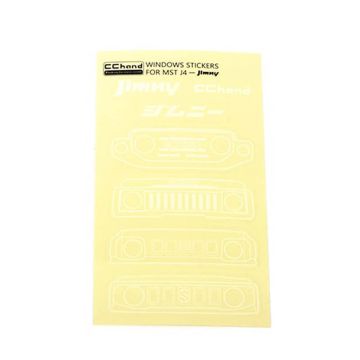 RC4WD Grille Option Window Decal Sheet For MST 4WD Off-Road Car Kit W/ J4 Jimny Body (White)