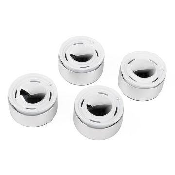 RC4WD Analog 1.9'' Aluminium Cap Wheels (White)