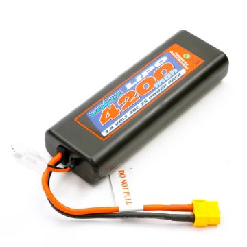 Voltz 4200mah 2S 7.4v 40C Oval Case LiPo Battery w/XT60 Connector Plug