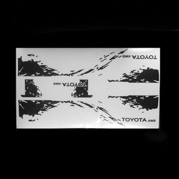 RC4WD Dirty Stripes For Mojave II 2/4 Door Decal Sheet (Blac