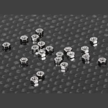 RC4WD Regular M1.6 Nuts (Silver)