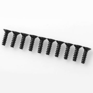 RC4WD Flat Head Self Tapping Screws M3 X 10mm (Black)
