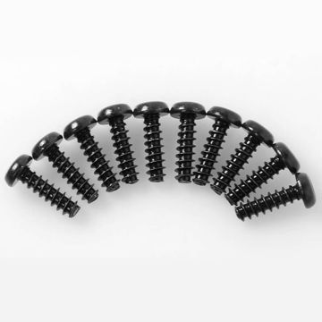 RC4WD Button Head Self Tapping Screws M3 X 10mm (Black)