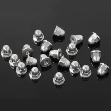 RC4WD M2.5 Flanged Acorn Nuts (Silver)