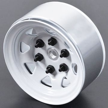 RC4WD Stamped Steel 1.55" Stock White Beadlock Wheels