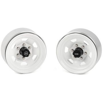 RC4WD Stamped Steel 1.7" Beadlock Sr5 Wheels (White/Black)
