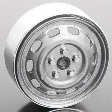 RC4WD Stamped Steel 1.7" 10-Oval Hole Wheels (Plain)